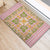Squares Puakenikeni and Kalo Rubber Doormat Pink Palaka Hawaiian Quilt Pattern - Polynesian Pride