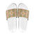 Squares Puakenikeni and Kalo Slide Sandals Pink Palaka Hawaiian Quilt Pattern - Polynesian Pride