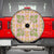 Squares Puakenikeni and Kalo Spare Tire Cover Pink Palaka Hawaiian Quilt Pattern - Polynesian Pride