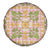 Squares Puakenikeni and Kalo Spare Tire Cover Pink Palaka Hawaiian Quilt Pattern - Polynesian Pride