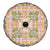Squares Puakenikeni and Kalo Spare Tire Cover Pink Palaka Hawaiian Quilt Pattern - Polynesian Pride
