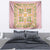 Squares Puakenikeni and Kalo Tapestry Pink Palaka Hawaiian Quilt Pattern - Polynesian Pride