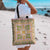 Squares Puakenikeni and Kalo Tote Bag Pink Palaka Hawaiian Quilt Pattern - Polynesian Pride