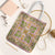 Squares Puakenikeni and Kalo Tote Bag Pink Palaka Hawaiian Quilt Pattern - Polynesian Pride