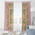 Squares Puakenikeni and Kalo Window Curtain Pink Palaka Hawaiian Quilt Pattern - Polynesian Pride