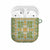 Squares Puakenikeni and Kalo AirPods Case Turquoise Palaka Hawaiian Quilt Pattern - Polynesian Pride