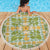 Squares Puakenikeni and Kalo Beach Blanket Turquoise Palaka Hawaiian Quilt Pattern - Polynesian Pride