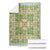 Squares Puakenikeni and Kalo Blanket Turquoise Palaka Hawaiian Quilt Pattern - Polynesian Pride