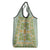 Squares Puakenikeni and Kalo Grocery Bag Turquoise Palaka Hawaiian Quilt Pattern - Polynesian Pride