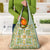 Squares Puakenikeni and Kalo Grocery Bag Turquoise Palaka Hawaiian Quilt Pattern - Polynesian Pride
