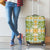 Squares Puakenikeni and Kalo Luggage Cover Turquoise Palaka Hawaiian Quilt Pattern - Polynesian Pride