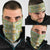 Squares Puakenikeni and Kalo Neck Gaiter Turquoise Palaka Hawaiian Quilt Pattern - Polynesian Pride