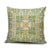 Squares Puakenikeni and Kalo Pillow Cover Turquoise Palaka Hawaiian Quilt Pattern - Polynesian Pride