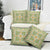 Squares Puakenikeni and Kalo Pillow Cover Turquoise Palaka Hawaiian Quilt Pattern - Polynesian Pride