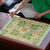 Squares Puakenikeni and Kalo Puzzle Turquoise Palaka Hawaiian Quilt Pattern - Polynesian Pride