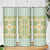 Squares Puakenikeni and Kalo Skinny Tumbler Turquoise Palaka Hawaiian Quilt Pattern - Polynesian Pride