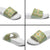 Squares Puakenikeni and Kalo Slide Sandals Turquoise Palaka Hawaiian Quilt Pattern - Polynesian Pride