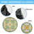 Squares Puakenikeni and Kalo Spare Tire Cover Turquoise Palaka Hawaiian Quilt Pattern - Polynesian Pride