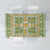 Squares Puakenikeni and Kalo Tablecloth Turquoise Palaka Hawaiian Quilt Pattern - Polynesian Pride