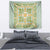 Squares Puakenikeni and Kalo Tapestry Turquoise Palaka Hawaiian Quilt Pattern - Polynesian Pride