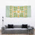 Squares Puakenikeni and Kalo Tapestry Turquoise Palaka Hawaiian Quilt Pattern - Polynesian Pride