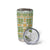 Squares Puakenikeni and Kalo Tumbler Cup Turquoise Palaka Hawaiian Quilt Pattern - Polynesian Pride
