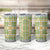 Squares Puakenikeni and Kalo Tumbler Cup Turquoise Palaka Hawaiian Quilt Pattern - Polynesian Pride