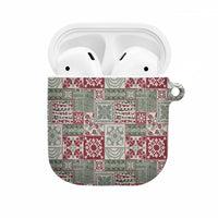 Mele Kalikimaka Hawaii Christmas AirPods Case Aloha Spirit with Hawaiian Quilt Pattern - Polynesian Pride