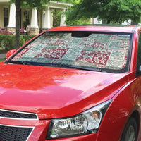 Mele Kalikimaka Hawaii Christmas Auto Sun Shade Aloha Spirit with Hawaiian Quilt Pattern - Polynesian Pride