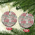 Mele Kalikimaka Hawaii Christmas Ceramic Ornament Aloha Spirit with Hawaiian Quilt Pattern - Polynesian Pride