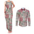 Mele Kalikimaka Hawaii Christmas Couples Matching Tank Maxi Dress and Long Sleeve Button Shirt Aloha Spirit with Hawaiian Quilt Pattern - Polynesian Pride