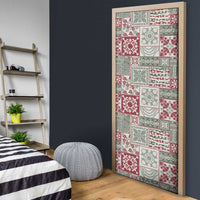 Mele Kalikimaka Hawaii Christmas Door Cover Aloha Spirit with Hawaiian Quilt Pattern - Polynesian Pride