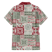 Mele Kalikimaka Hawaii Christmas Family Matching Short Sleeve Bodycon Dress and Hawaiian Shirt Aloha Spirit with Hawaiian Quilt Pattern - Polynesian Pride