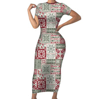 Mele Kalikimaka Hawaii Christmas Family Matching Short Sleeve Bodycon Dress and Hawaiian Shirt Aloha Spirit with Hawaiian Quilt Pattern - Polynesian Pride