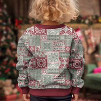 Mele Kalikimaka Hawaii Christmas Kid Ugly Christmas Sweater Aloha Spirit with Hawaiian Quilt Pattern - Polynesian Pride