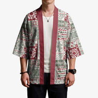 Mele Kalikimaka Hawaii Christmas Kimono Aloha Spirit with Hawaiian Quilt Pattern - Polynesian Pride