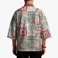 Mele Kalikimaka Hawaii Christmas Kimono Aloha Spirit with Hawaiian Quilt Pattern - Polynesian Pride