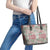 Mele Kalikimaka Hawaii Christmas Leather Tote Bag Aloha Spirit with Hawaiian Quilt Pattern - Polynesian Pride