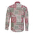 Mele Kalikimaka Hawaii Christmas Long Sleeve Button Shirt Aloha Spirit with Hawaiian Quilt Pattern - Polynesian Pride