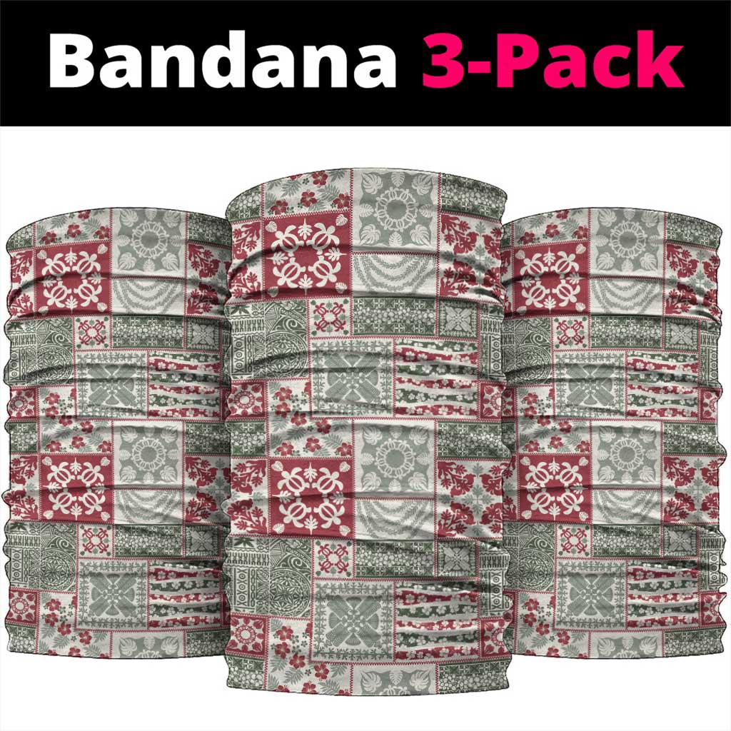Mele Kalikimaka Hawaii Christmas Neck Gaiter Aloha Spirit with Hawaiian Quilt Pattern - Polynesian Pride