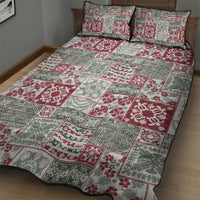 Mele Kalikimaka Hawaii Christmas Quilt Bed Set Aloha Spirit with Hawaiian Quilt Pattern - Polynesian Pride