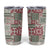 Mele Kalikimaka Hawaii Christmas Tumbler Cup Aloha Spirit with Hawaiian Quilt Pattern - Polynesian Pride