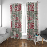 Mele Kalikimaka Hawaii Christmas Window Curtain Aloha Spirit with Hawaiian Quilt Pattern - Polynesian Pride
