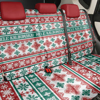 Mele Kalikimaka Hawaii Christmas Back Car Seat Cover Hawaiian Quilt Pattern Style - Polynesian Pride