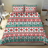 Mele Kalikimaka Hawaii Christmas Bedding Set Hawaiian Quilt Pattern Style - Polynesian Pride