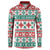 Mele Kalikimaka Hawaii Christmas Button Sweatshirt Hawaiian Quilt Pattern Style - Polynesian Pride