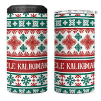 Mele Kalikimaka Hawaii Christmas 4 in 1 Can Cooler Tumbler Hawaiian Quilt Pattern Style - Polynesian Pride