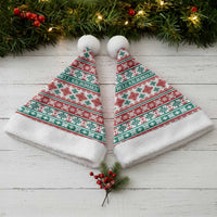 Mele Kalikimaka Hawaii Christmas Santa Hat Hawaiian Quilt Pattern Style - Polynesian Pride