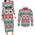 Mele Kalikimaka Hawaii Christmas Couples Matching Long Sleeve Bodycon Dress and Long Sleeve Button Shirt Hawaiian Quilt Pattern Style - Polynesian Pride