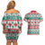 Mele Kalikimaka Hawaii Christmas Couples Matching Off Shoulder Short Dress and Hawaiian Shirt Hawaiian Quilt Pattern Style - Polynesian Pride